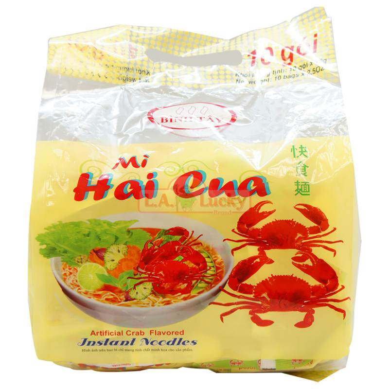 Instant Ramen Noodles Artificial Crab Flavor - Mì Hai Cua Xanh