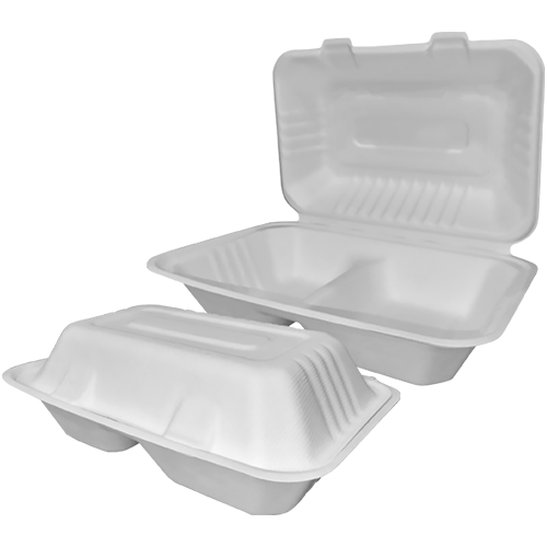 Box 2 Compartment Bagasse (27oz)
