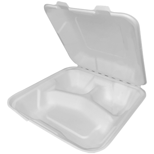 Box 3 Compartment Bagasse (27oz)